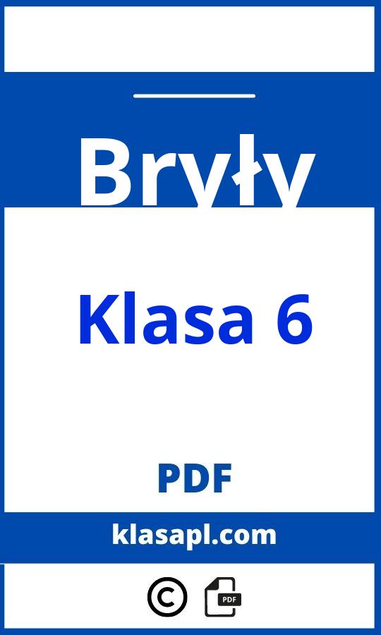 Bryły Klasa 6 Pdf