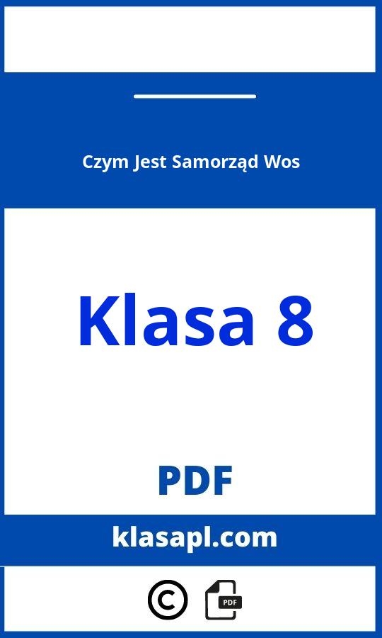 Czym Jest Samorząd Wos Klasa 8