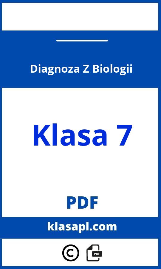 Diagnoza Z Biologii Klasa 7