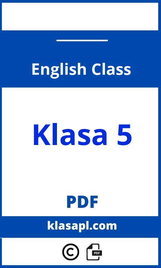 English Class Klasa 5 Pdf