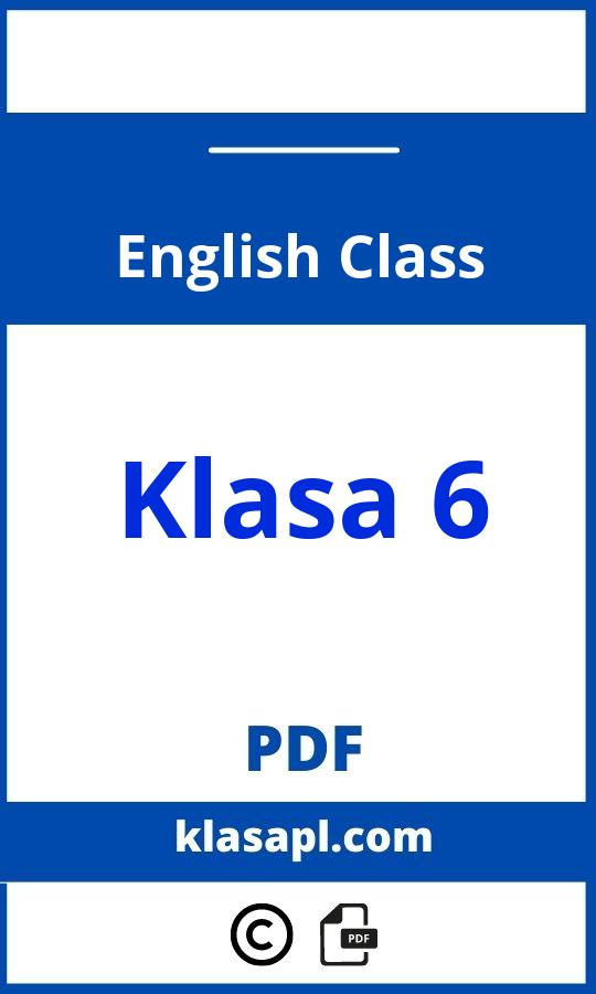 English Class Klasa 6 Pdf