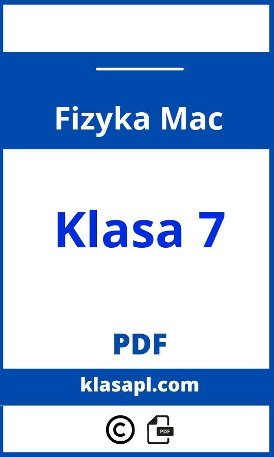 Fizyka Klasa 7 Mac Pdf