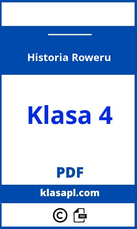 Historia Roweru Klasa 4