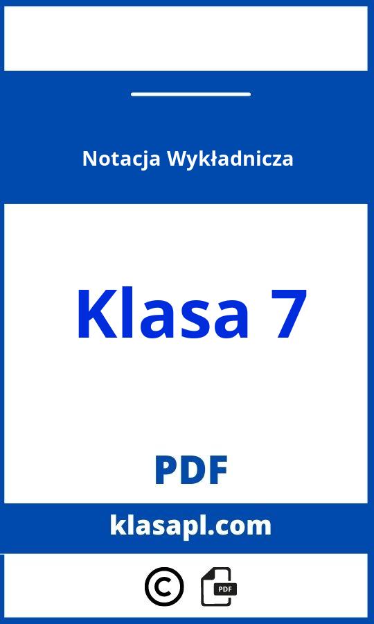 Notacja Wykładnicza Klasa 7