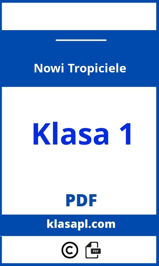 Nowi Tropiciele Klasa 1 Pdf