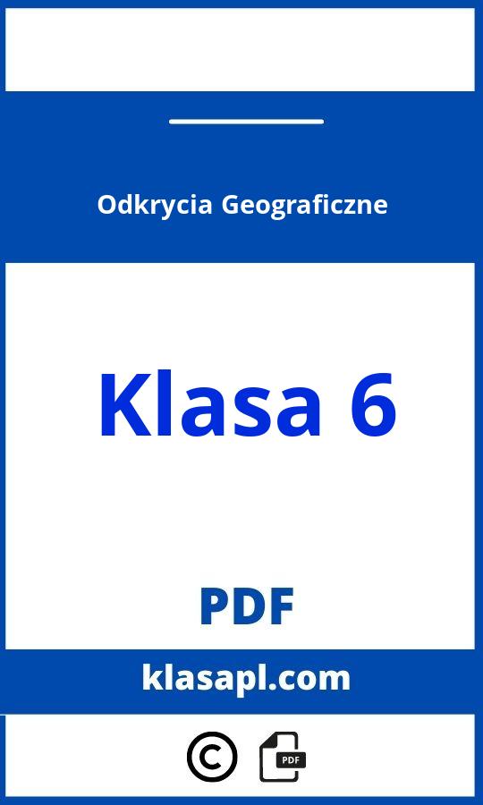 Odkrycia Geograficzne Klasa 6