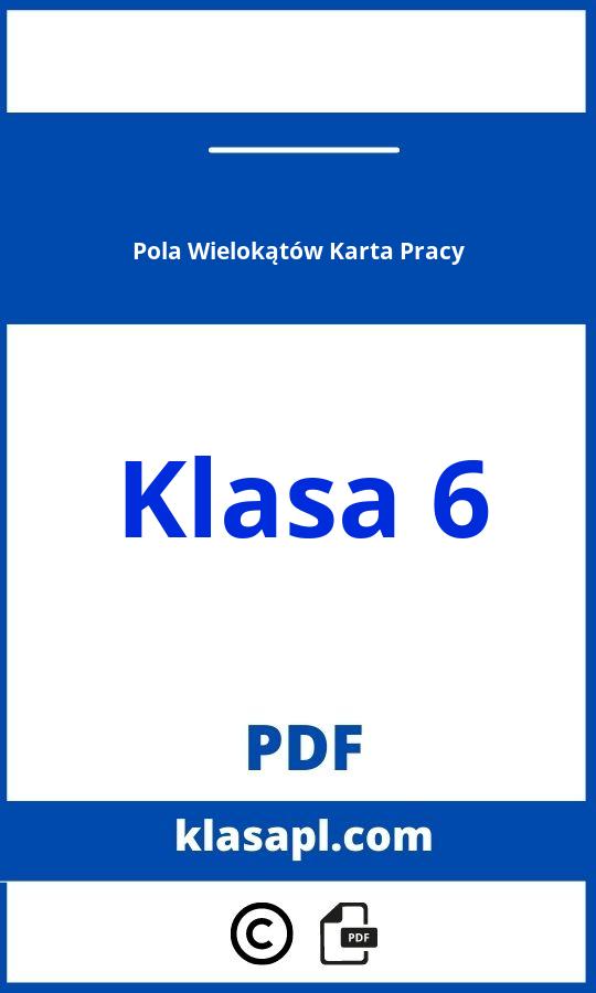 Pola Wielokątów Klasa 6 Karta Pracy