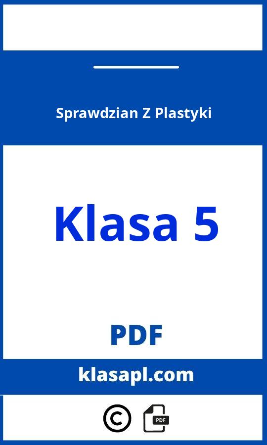 Sprawdzian Z Plastyki Klasa 5