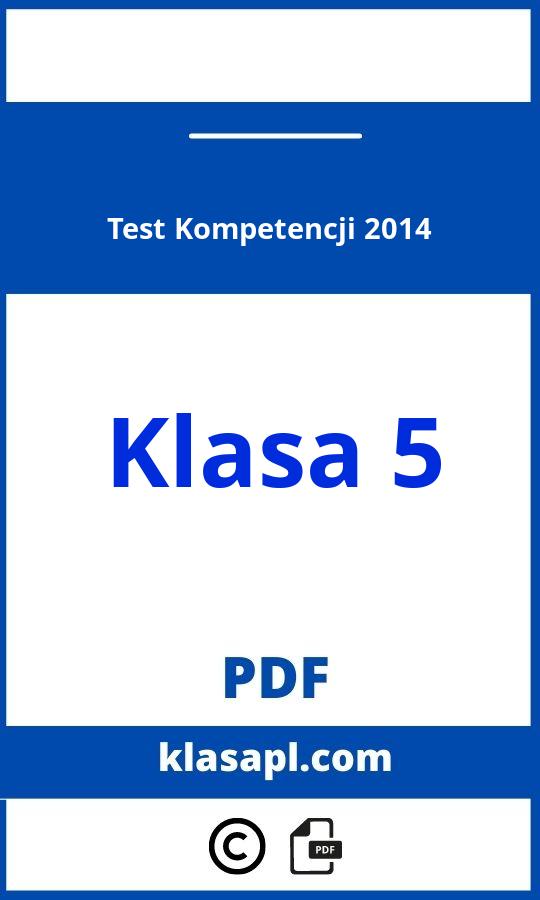 Test Kompetencji Klasa 5 2014